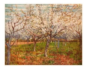 1950s After Vincent Van Gogh "The Orchard", First Edition Vintage Print