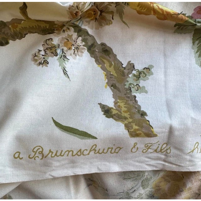 Vintage Brunschwig & Fils Hand-Printed Floral Cotton Fabric – 8 Yards For Sale In Philadelphia - Image 6 of 8