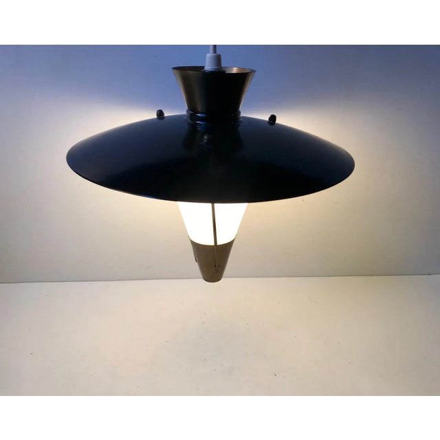Mid-Century Modern Scandinavian Functionalist Ceiling Lamp, 1940s For Sale - Image 3 of 7