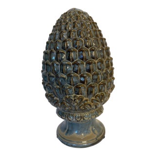 Vintage Pinecone With Rustic Glow on Stand For Sale