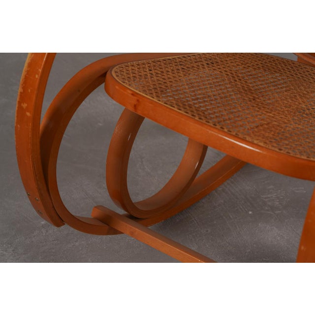 Vintage Bentwood Rocking Chair by Luigi Crassevig, Italy, 1970s For Sale - Image 14 of 16