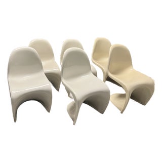 1970s Set of 6 Panton-Style S-Chairs For Sale
