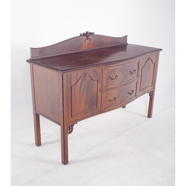 Brown Antique European Sideboard in Mahogany, 1890s For Sale - Image 8 of 9