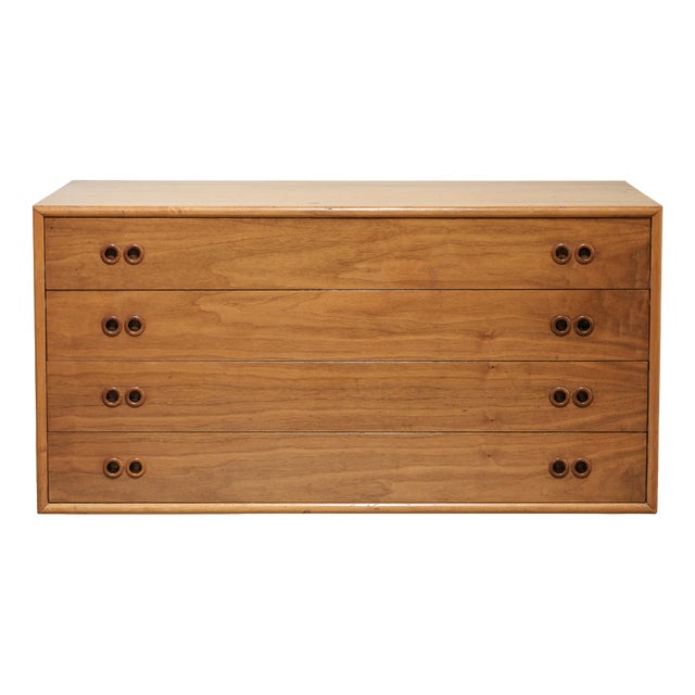 Vintage Four-Drawer Chest in Walnut, 1960 For Sale