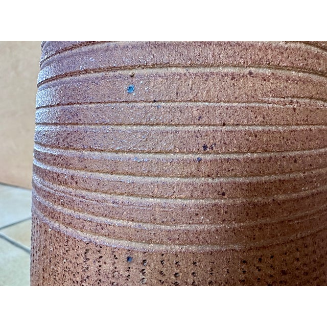 1950s Floor Vase with Incised Decoration from VEB Steingut, GDR / Germany, 1950s For Sale - Image 5 of 18