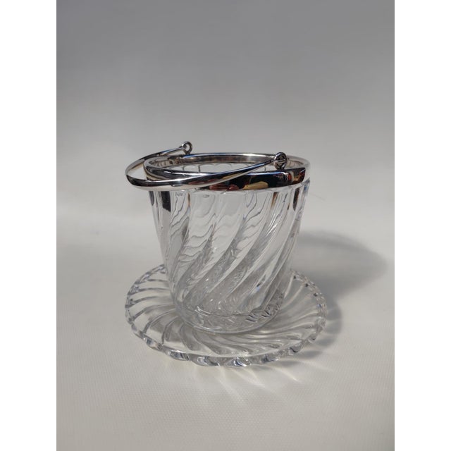 20th Century Baccarat Crystal Ice Bucket and Saucer, 1890s, Set of 2 For Sale - Image 3 of 11
