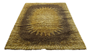 Scandinavian Rya Rug in Wool, 1970s