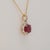 1.9Ct Madagascar Ruby Pendant With Natural Diamond Accent: Solid 14k Gold, 6.5mm For Sale In Columbus - Image 6 of 7