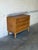 Mid-Century Modern Oak 3 Drawer Dresser Chest With Brass Pulls Mid-Century Modern 1960s For Sale - Image 3 of 11