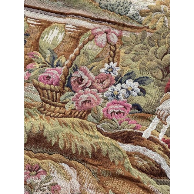 Vintage French Jacquard Halluin Tapestry, 1960s For Sale - Image 13 of 18