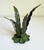 A wonderful pair of vintage Italian Florentine-style toleware metal candle holders featuring a botanical, leafy plant...