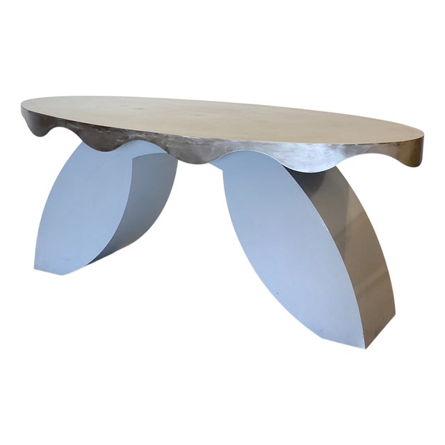 Iron and Steel Console, 1980s For Sale