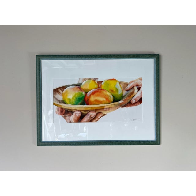 Sean Callahan " Mango Man " Watercolor Painting, Framed For Sale - Image 12 of 12