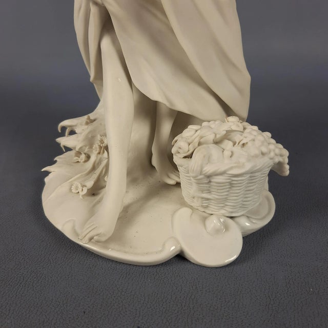 Vintage Biscuit Porcelain Sculpture of Woman by G. Barbetta for Capodimonte, 1950s-1970s For Sale - Image 12 of 16