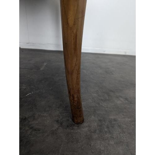 Oval Directoire-Style Cherry Wood Table with Extension For Sale - Image 6 of 7