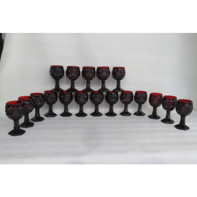 This lovely Set of 18 Goblets Cups is made of glass. These footed cups have excellent vintage style with wonderful...