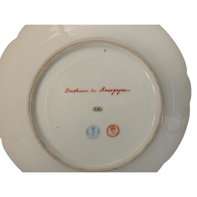 Gold 19thC Sèvres Marked Portrait Plate Duchess De Bourgogne Signed Debrie Made in France c.1890-1910 For Sale - Image 8 of 8