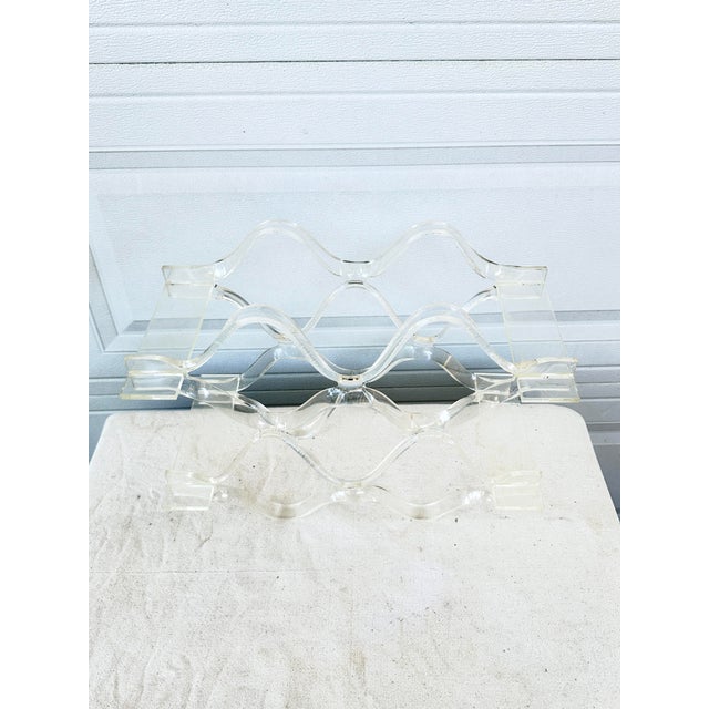 Mid 20th Century Vintage Hollywood Regency Lucite Wine Rack For Sale - Image 5 of 7