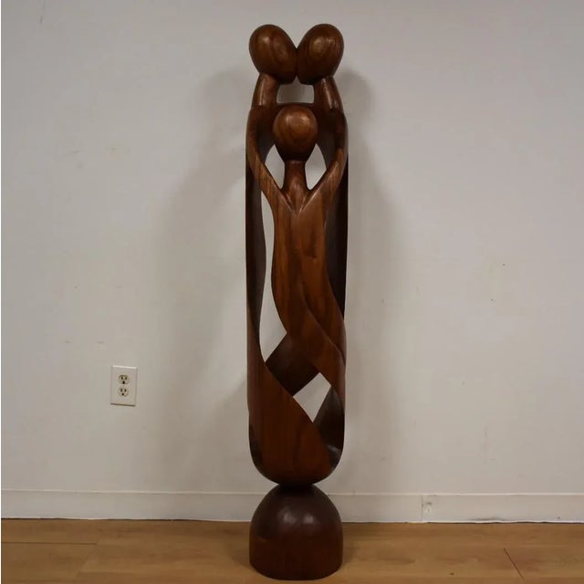 Danish Monumental Carved Teak Sculpture Chairish