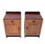 Brown Art Deco Modernist Oak Nightstands or Bedside Tables, 1920s, Set of 2 For Sale - Image 8 of 14