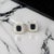 1990s Pair of Judith Ripka Estate Onyx Omega Back Earrings Sterling Silver 14 Grams For Sale - Image 11 of 13