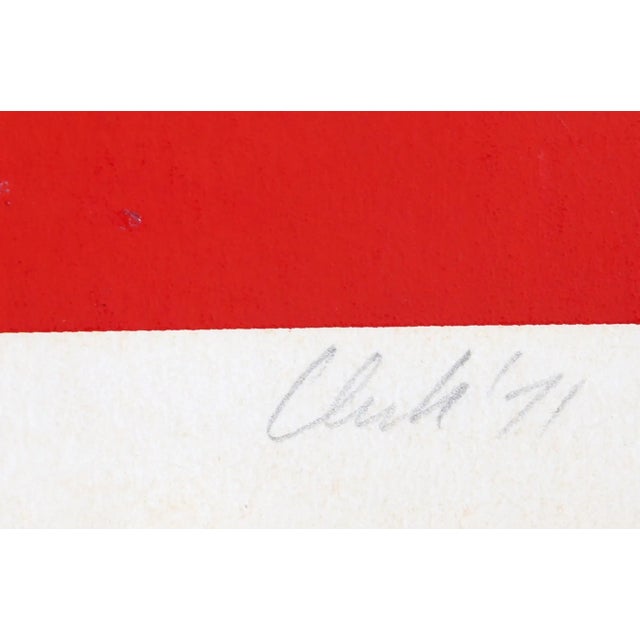 Abstract Pierre Clerk, "Untitled 4", Abstract Silkscreen For Sale - Image 3 of 4