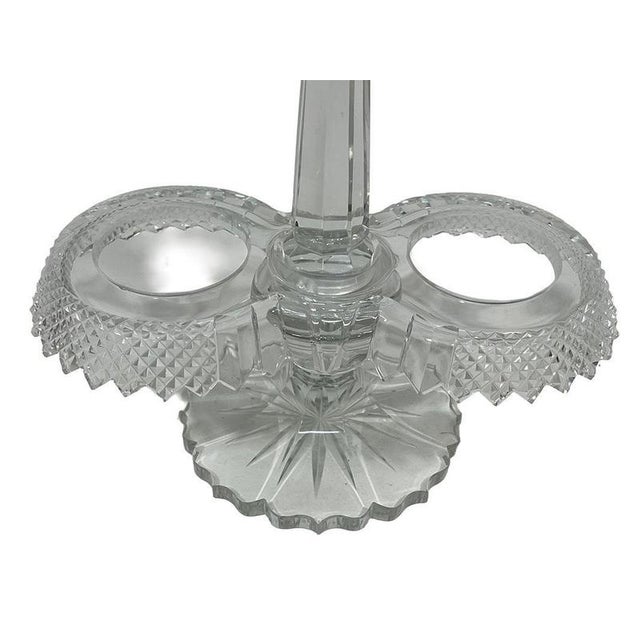 19th Century Dutch Crystal Cruet Set, Set of 3 For Sale - Image 4 of 6