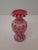 Victorian Cranberry Opalescent Coin Spot Vase Northwood Glass 6" Ruffled Rim Antique Eapg For Sale - Image 4 of 18