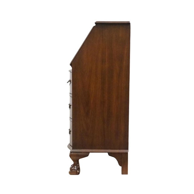 Lammert's Furniture Solid Mahogany Traditional Style 31" Serpentine Front Secretary Desk For Sale - Image 12 of 14