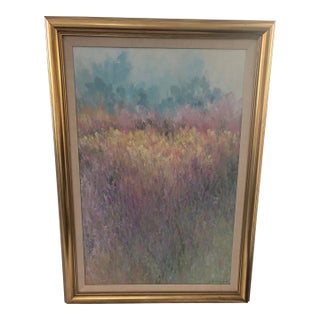 Late 20th Century Framed Impressionist Landscape Painting For Sale