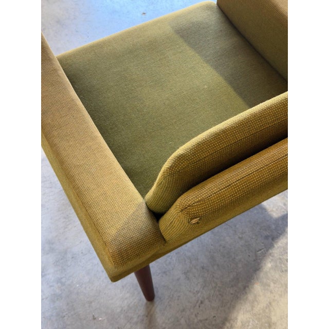 Green Upholstered Lounge Chair Danish Mid-Century Modern 1960s For Sale - Image 11 of 11