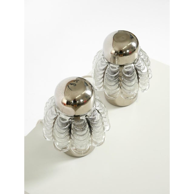 Large Metal and Glass Table Lamps from Veb Narva Leuchtenbau, 1960s, Set of 2 For Sale - Image 11 of 18