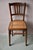 1940s Antique Bistro Turned Wood Chair with Rattan Caning, 1900 For Sale - Image 5 of 12