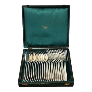 French Vintage Silverplate Cutlery Service in Christofle Box - 24 Pieces For Sale