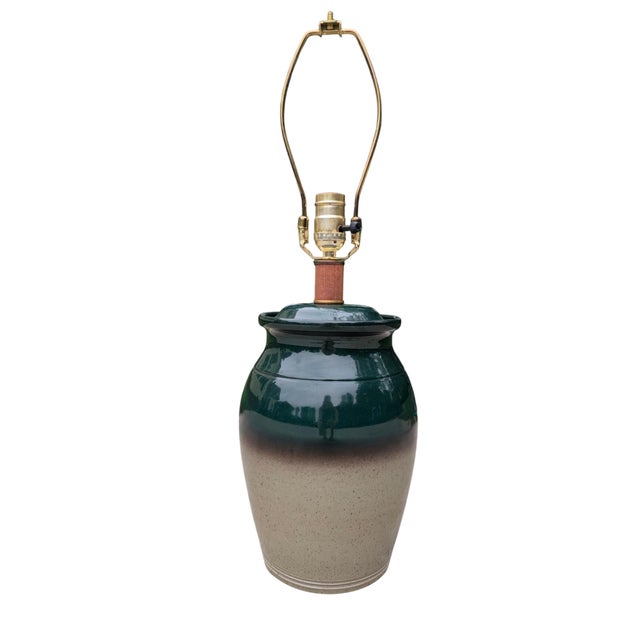 Vintage Studio Pottery Table Lamp For Sale - Image 10 of 11