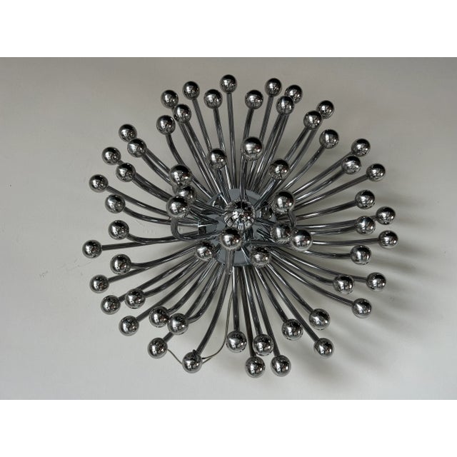 Vintage Italian Design " Pistillo " - Style Chrome Sconce Lamp For Sale - Image 10 of 13