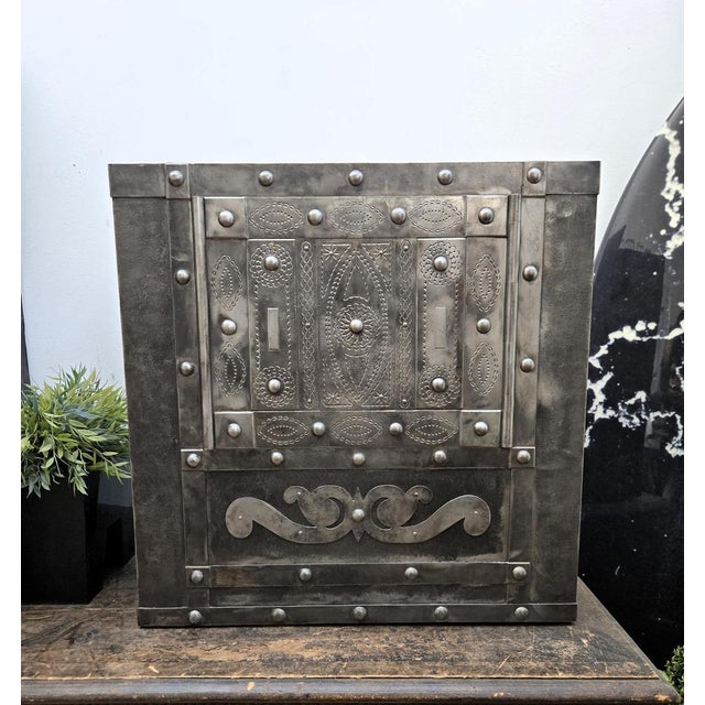 Silver Antique 18th Century Italian Wrought Iron Safe For Sale - Image 8 of 12