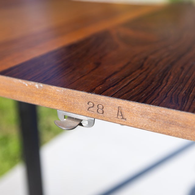 Black 1960s Attributed to Milo Baughman for Directional Multi-Wood Parquetry Square With 2 Extensions Dining Table For Sale - Image 8 of 16