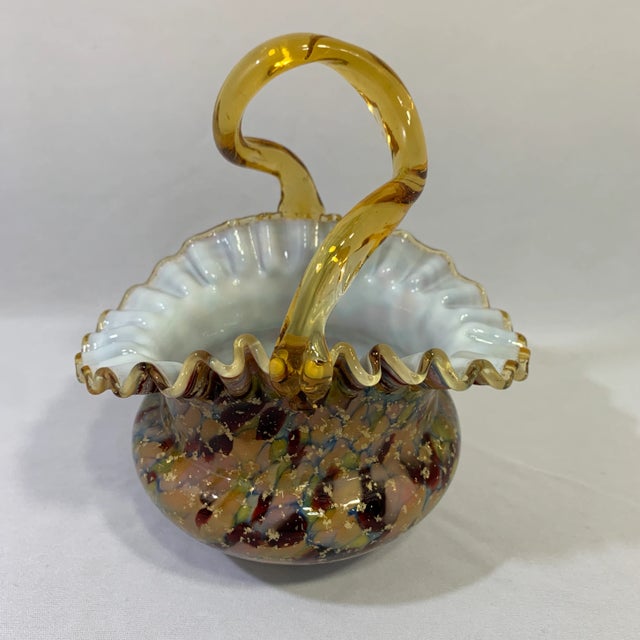 Light Pink Vintage Art Glass Vase For Sale - Image 8 of 8