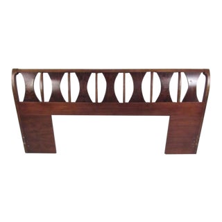 Mid-Century Walnut King-Size Headboard For Sale