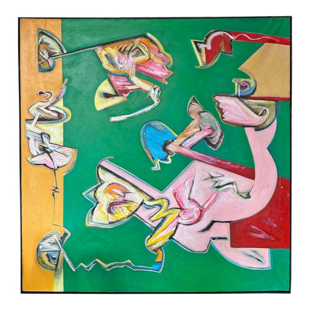 Abstract Acrylic on Canvas Painting by James L. Bruch For Sale