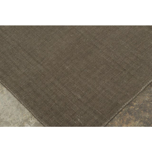 2010s Rug & Kilim’s Modern Textural Solid Rug in Brown Tones For Sale - Image 5 of 7