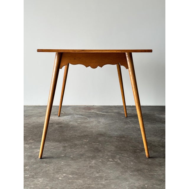 Swiss Alpine Stabelle Oak Dining Set, Mid-Century — Set of 5 For Sale - Image 9 of 18