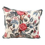 Pair Floral Linen Pillows For Sale