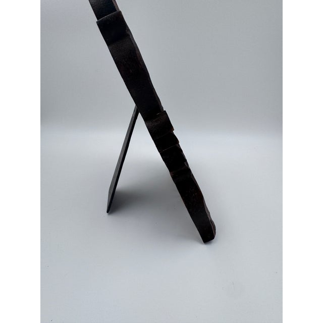 Baroque Vintage Hand-Carved Baroque Wood Tabletop Picture Frame With Ornate Foliate Scrollwork For Sale - Image 3 of 6