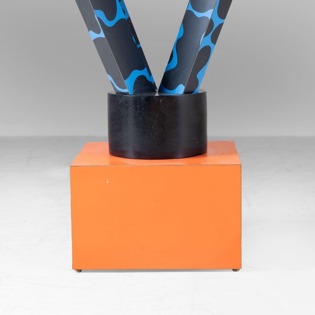 Postmodern Vintage Table with Round Top, 1980 For Sale - Image 3 of 12