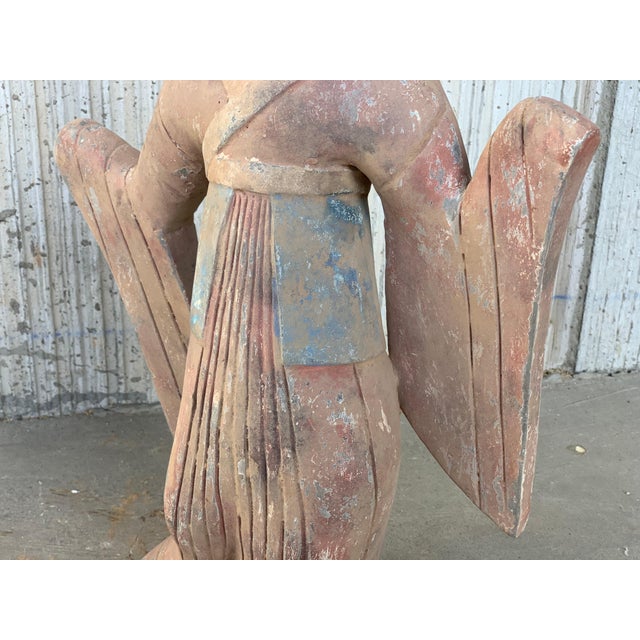 Late 20th Century Pottery Figure Seductress & Dancer Lady, Han Style Terracotta For Sale - Image 9 of 18
