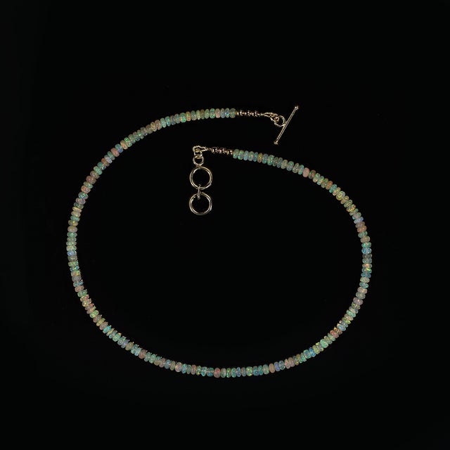 Late 20th Century Ajd 16 Inch Flashing Opal Necklace For Sale - Image 4 of 6