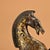 Pair of Vintage Bronze Galloping Horses – Gold Inlaid Figures on Stands For Sale - Image 10 of 10