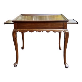 Ethan Allen Georgian Court Cherry Tea Table For Sale